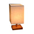 thumbnail image 1 of Table Light LED Solid Wood Stable Pedestal Modern Lampshade Night Lamp for Hotel Bedroom Button Switch/with LED Lamp/ Plug Type Square, 1 of 5