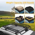 thumbnail image 5 of Roof Rack Cargo Basket, 50''x38''x6.3'' Heavy Duty Steel Universal Rooftop Cargo Carrier, 220 LBS Load Capacity, 5 of 7