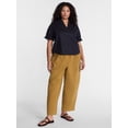 thumbnail image 2 of Terra & Sky Women's Plus Flowy Cotton Blouse with Short Ruffled Sleeves, Sizes 0X-5X, 2 of 5