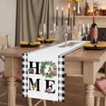 thumbnail image 2 of Country Farmhouse Burlap Cotton Table Runner 13x70 Inches Long, Vintage Farm Tropical Leaves Floral Plaid Farmhouse Table Runners, Outdoor Dining Tablecloths Decor for Baby Shower/Party/Wedding, 2 of 8