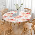 thumbnail image 3 of Pioneer Flower Floral Print Pattern Round Fitted Tablecloth with Elastic Edge,Dining Table Cover Waterproof,Outdoor Round Tablecloth for Camping,Dining,Indoor and Outdoor, 3 of 7