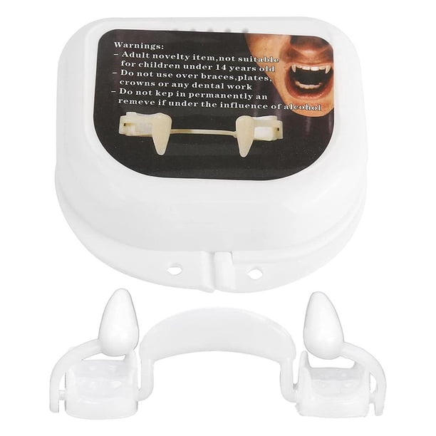Dientes De Halloween Colmillos De Dientes De Silicona Retráctiles Dentaduras Accesorios De Cosplay Eigraketly HA036660-00