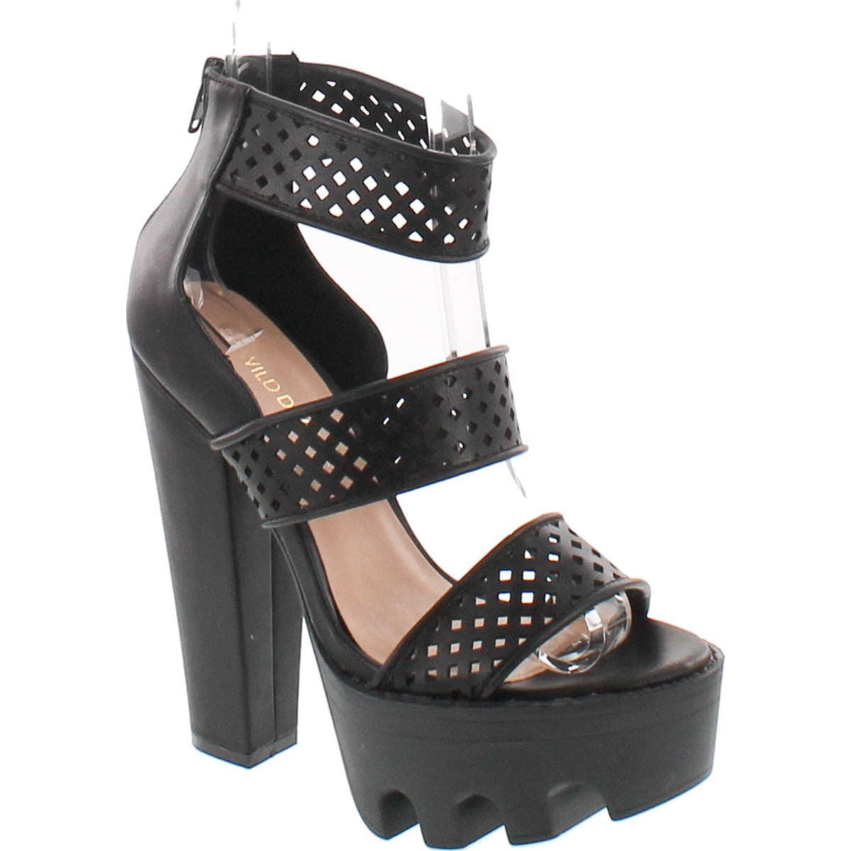 chunky lug platform heels