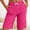 Pink, variant on Byworldtasic Womens Bermuda Shorts Athletic Gym Wide Leg Knee Length Summer Elastic Waisted Pajama Pants with Pocket