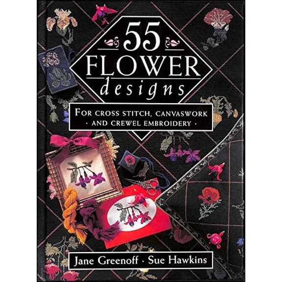 Pre-Owned 55 Flowers Designs: For Cross Stitch, Canvaswork and Crewel (Hardcover) 071530237X 9780715302378
