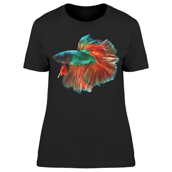 Metalic Orange Halfmoon Betta  T-Shirt Women -Image by Shutterstock, Female Small