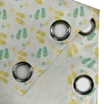 thumbnail image 4 of Ambesonne Geometric Grommet Curtain, Sandals and Starfish, 50" x 72", Seafoam Yellow White, 4 of 6