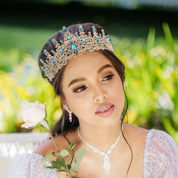 OUNONA Prom Hair Accessories Mini Crown Headband Bridal Accessory for Women Proms 1Pack