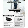 thumbnail image 3 of Pelle à Neige en Acier Robuste de 29 Pouces avec Roues, Lame Inclinée Réglable et Poignée à 5 Positions – Pousse-Neige Ergonomique pour Entrées, Trottoirs, Cours, Terrasses, 3 of 8