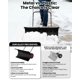 thumbnail image 5 of Yeshouse Pala quitanieves resistente con ruedas, cuchilla de acero ajustable, empujador manual ideal para limpiar nieve en entradas de vehículos y aceras sin dañar la espalda, 5 of 8