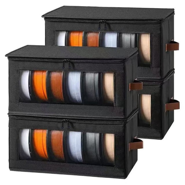 Juego de 4 cajas de almacenamiento de filamento para impresoras 3D, con capacidad para hasta 24 rollos.