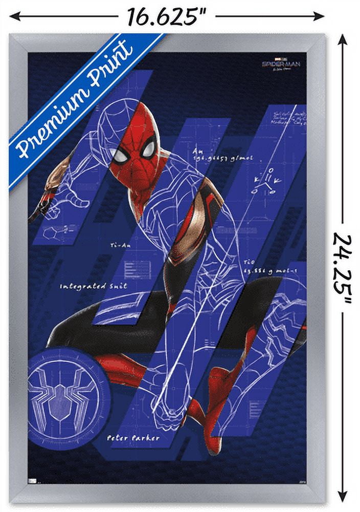 Marvel Spider-Man: No Way Home - Bars Wall Poster, 14.725" x 22.375", Framed