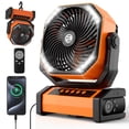 thumbnail image 1 of Ventilador de camping KITWLEMEN de 20000 mAh con luz LED con control remoto de 4 temporizadores, 1 of 8