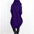 thumbnail image 5 of WCMZJ Plus Size Hoodies for Women Casual Full Zip up Hoodie Comfortable Womens Long Hoodies Fall Winter Fashion Sweatshirts with Pockets Purple M, 5 of 9