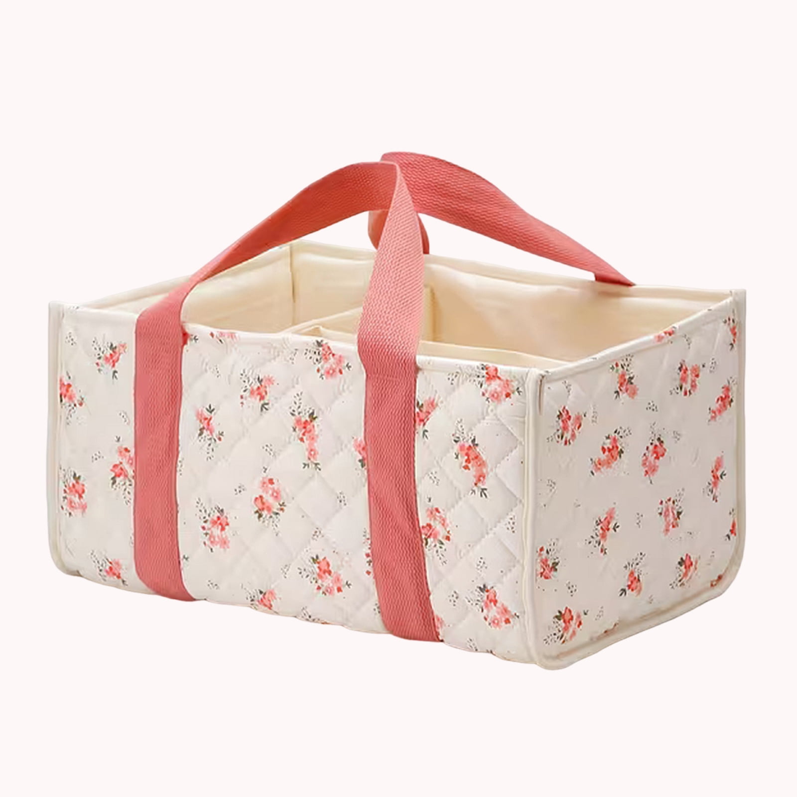 HUISZJ Diaper Caddy Organizer, Portable Storage Basket with Adjustable Divider, Large Capacity Baby Diaper Bag for Travel Outdoor (A)