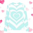 thumbnail image 4 of Girls Tie Dye T Shirts Long Sleeve Heart Printed Loose Crewneck Casual Tunic Tops Trendy Kids Teens Pullover Cute Blouse, 4 of 4