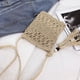 thumbnail image 3 of Bolsos de hombro con borlas de color sólido Bolsos de mensajero tejidos para mujer (Beige), 3 of 6