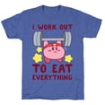 thumbnail image 5 of I Work Out to Eat Everything Kirby Unisex Triblend Tee Tee Shirt Sweatshirt Hoodie, 5 of 7