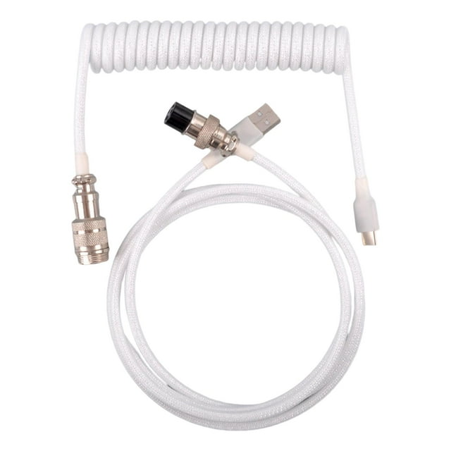 lionlar Clavier de Jeu USB Double Manche Détachable Blanc