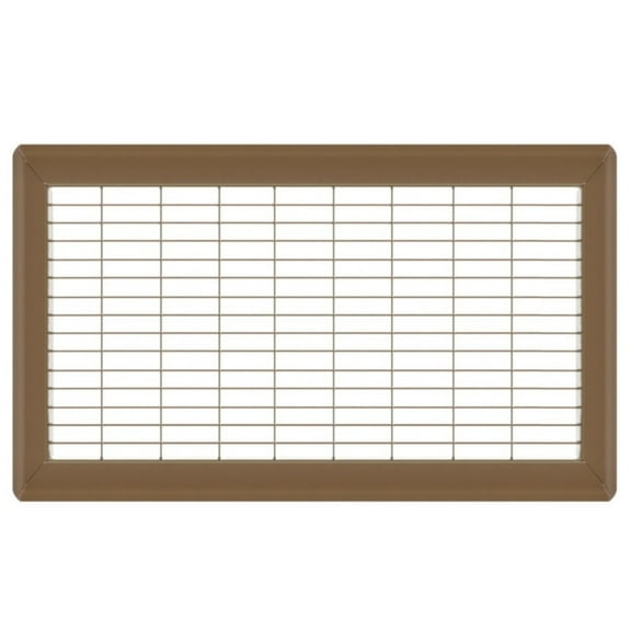 8in x 18in Imperial Brown Heavy Gauge Steel Floor Grille - Heating and Cooling Air Vent