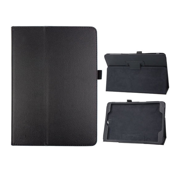 Protective Leather Cover Holder Open-Face Design Universal Compatible Tablet Stylish Slim Business Executive Elegant Lightweight Shockproof Soft Microfiber Kickstand