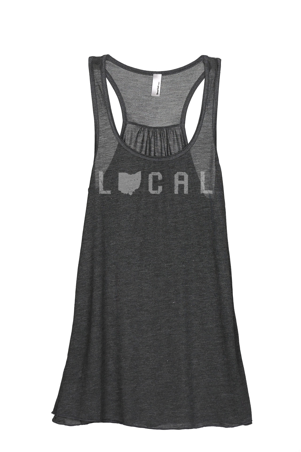 Thread Tank Local Ohio State Women's Sleeveless Flowy Racerback Tank Top Charcoal Small by