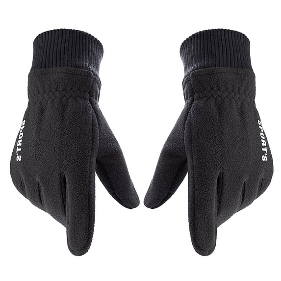 UDIYO 1 Pair Winter Gloves Skin-friendly Wear Resistant Fleece Unisex Touch Screen Working Gloves for Women