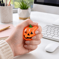 thumbnail image 4 of Halloween Pumpkin Squishy Toy, Orange Glitter Jack O Lantern Stress Ball with Green Stem, Slow Rising Fidget Toy, Sensory Squeeze Ball for Adults, Halloween Party Favor Gift, 4 of 4