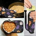 thumbnail image 5 of Yayeee Oven Mitts and Pot Holder Set of 4 Heat Resistant Kitchen Gloves Baking Hot Pad, Orange Halloween Ghosts, 5 of 5