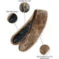 thumbnail image 3 of AUNVITO Cozy Lightweight Winter Shawl Scarf Wrap for Women with Faux Fur Trim Fashionable Versatile Party Daily Outwear, 3 of 3