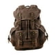thumbnail image 5 of Mochila de lona, mochila informal para exteriores con correas de hombro ajustables, mochila de viaje para adultos, mochila para acampar y hacer mochil Café de color oscuro, 5 of 8