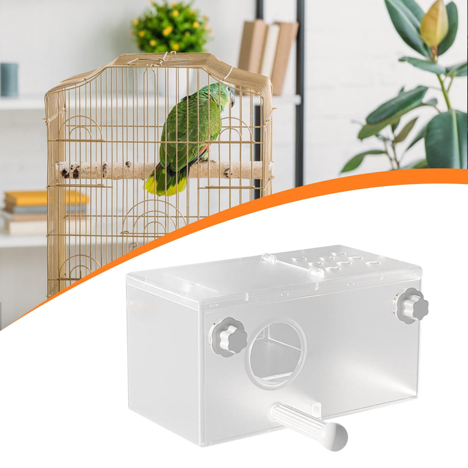 CarpNettore Bird Cage House with Stable Perch Rustic Bird Nesting Box Breeding Box Bird Nest