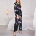 thumbnail image 3 of Honeii Bird 3 print Women's Pajama Sets Long Sleeve Button Down Sleepwear Nightwear Soft Pjs Lounge Sets-XX-Large, 3 of 7