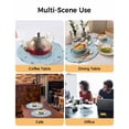 thumbnail image 2 of 15 Inch Round Placemats Set of 4, Blue Floral Non Slip Heat Insulation PP Table Mats, Farmhouse Abstract Country Flowers Art Washable Place Mats for Kitchen Dining Party Table Decor, 2 of 7