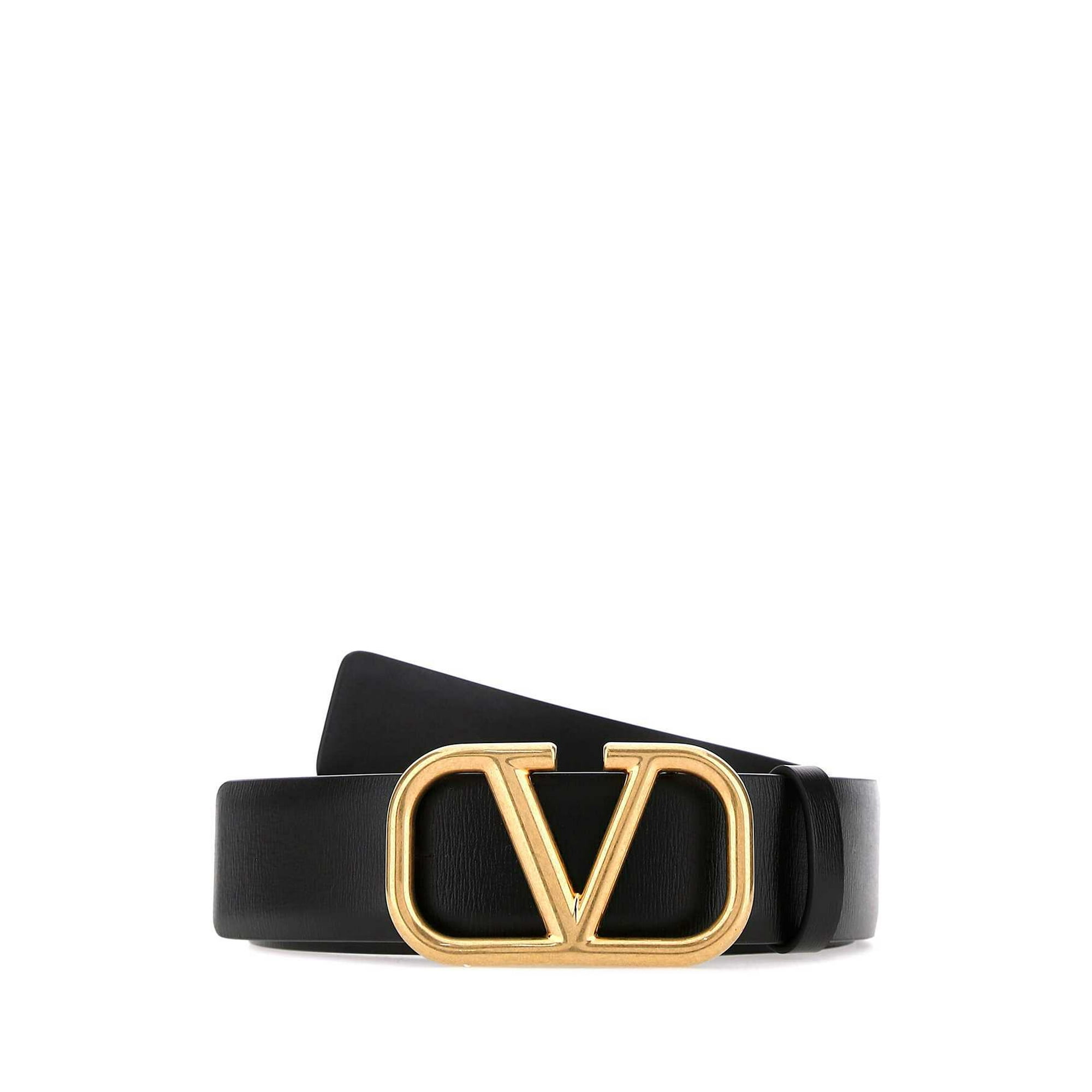 Valentino Garavani black Valentino Garavani Leather VLogo Signature Belt