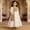 w93# Beige456, variant on Child Girls Long Sleeve Dresses Traditional Flower Plaid Graphic Embroider Round Neck High Waist Pleated A-Line Long Dress Fashionable Party Birthday Breathable Cozy Dailywear,Black,6-7 Years