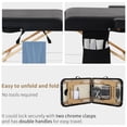 thumbnail image 3 of YRLLENSDAN Foldable Massage Table with Bed Cover,Bolsters and Side Storage Bag Portable Massage Bed for Physical Therapy Waxing Reiki Spa,28 in Black, 3 of 7