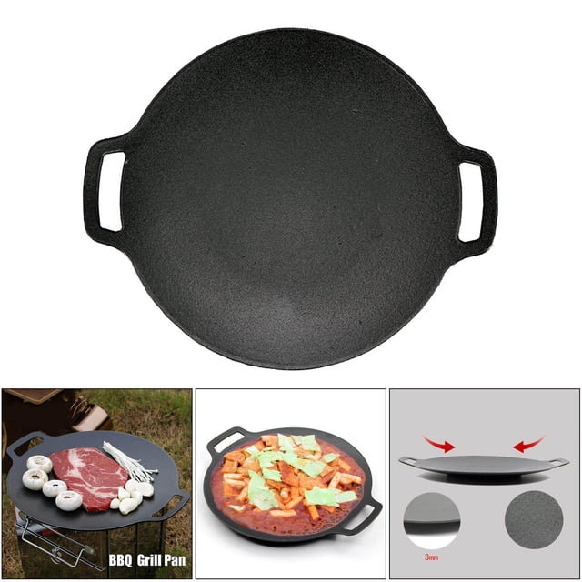 Langgg Cast Iron Stovetop Nonstick Grill Pan Korean Roasting Plate bbq grill pans Barbecue plate