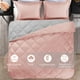 thumbnail image 5 of Juego de edredón downluxe Queen rosa/gris de 3 piezas para todas las estaciones, 5 of 6