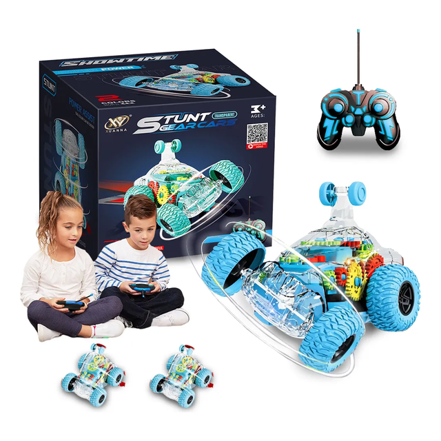 Coche Rc Acrobacias 360° Juguete Recargable Para Niños Carro De Control Remoto Xtellar azul