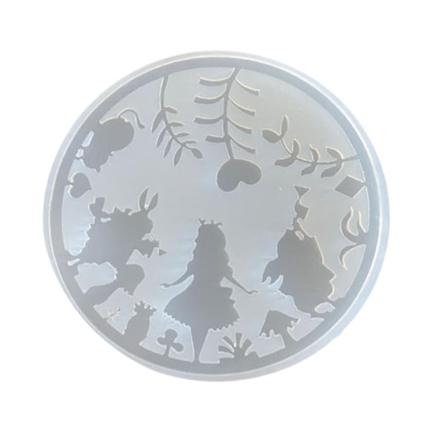 Posavasos navideños, modelo de artesanía, base de almohadilla de taza redonda creativa, modelo de silicona para exhibición para la decoración del Estilo E