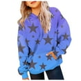 thumbnail image 3 of Gibobby Cute Hoodies for Teen Girls Trendy Preppy Hooded Sweatshirts Oversized Long Sleeve Shirts Gradient Clothes for Girls(Blue,7-8 Years), 3 of 8