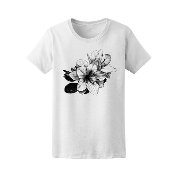 Azalea Flowers Bouquet Sketch Tee Women's -Image by Shutterstock