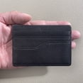 thumbnail image 6 of Slim Minimalist Leather Wallet for Men & Women – Genuine Full-Grain Leather Card Holder, Ultra-Thin Front Pocket Wallet, Multiple 6 Cards, 6 of 8