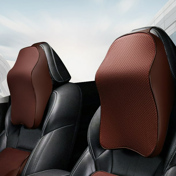 Reposacabezas Del Coche Reposacabezas Del Coche Cojín de apoyo para el cuello y la cabeza del coche, almohada de espuma viscoelástica para el reposacabezas del coche (café)