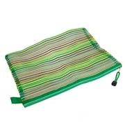 Angle View: Unique Bargains Assorted Color Striped File Sheer Protective Holder Bag