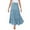 Light Blue, variant on A Line Skirts Women Mini Summer Elastic High Waist Boho Maxi Skirt Casual Drawstring A Line Long Skirt