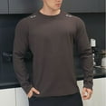 thumbnail image 1 of Ceisia Men Solid Color Long Sleeve Stand Up Collar Button Casual Gift Daily Outdoor Fashion Hoodie Top, 1 of 7