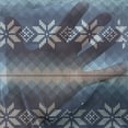 thumbnail image 3 of Winter Tulle Curtains with Rod Pocket, Traditional Scandinavian Needlework Inspired Pattern Jacquard Flakes Knitting Theme, Sheer Drape for Wedding Party 2 Panels, 7 Sizes, Blue White, by Ambesonne, 3 of 3