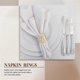 thumbnail image 3 of 10Pcs Hotel Napkin Ring Metal Napkin Buckle Christmas Wedding Gold, 3 of 5